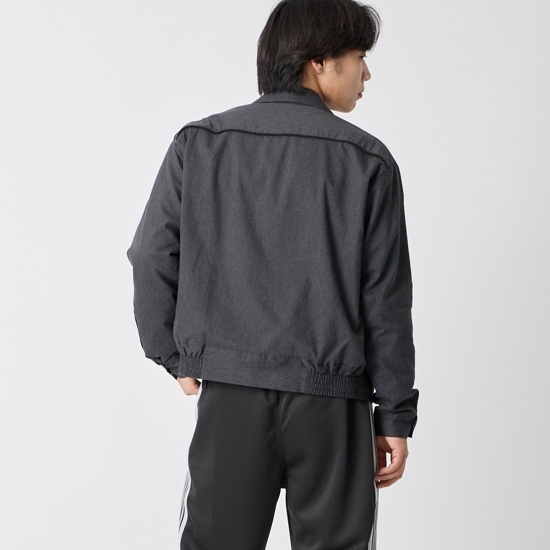 GOLD [ゴールド] コットンシルクネル ウェスタンジャケット [GL15854] 116 C.GRAY &&モデル身長：179cm 着用サイズ：M&&