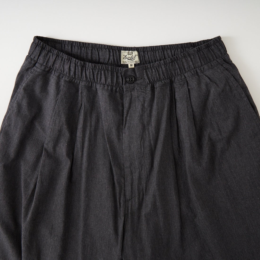 GOLD [ゴールド] コットンシルクネル 2タックイージーワイドパンツ [GL42617] 116 C.GRAY