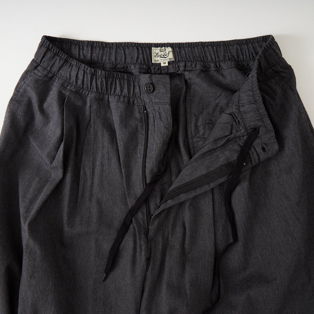 GOLD [ゴールド] コットンシルクネル 2タックイージーワイドパンツ [GL42617] 116 C.GRAY