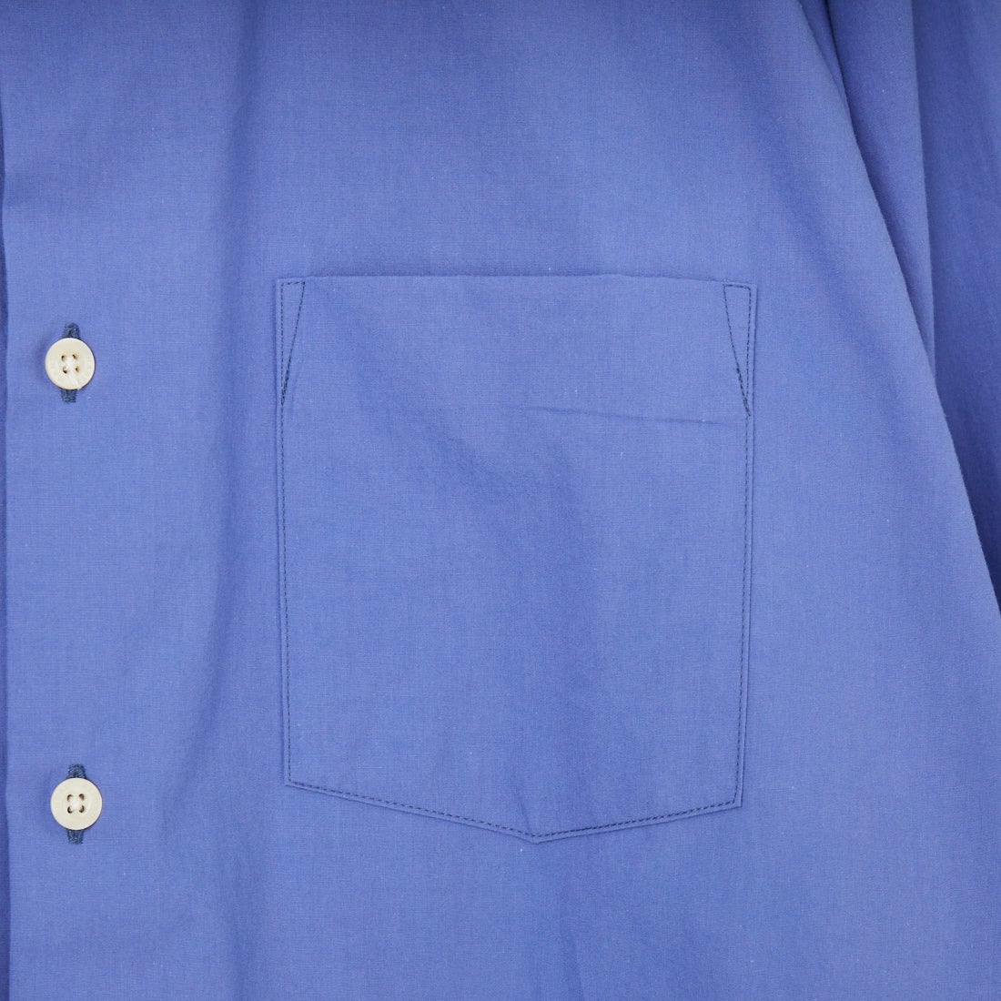 MANUAL ALPHABET [マニュアルアルファベット] ウォッシャーブロード ルーズフィットレギュラーカラーシャツ [MA-S-813] BLUE