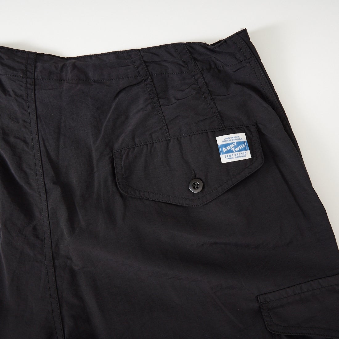 ARMY TWILL SANFORIZED [アーミーツイル サンフォライズド] ナイロンオックスカーゴパンツ [AM-2615004] BLACK