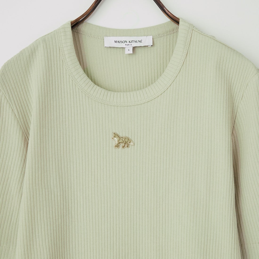 MAISON KITSUNE [メゾン キツネ] ベビーフォックス リブフィットTシャツ [OW00124KJ0134] 0477 MINER