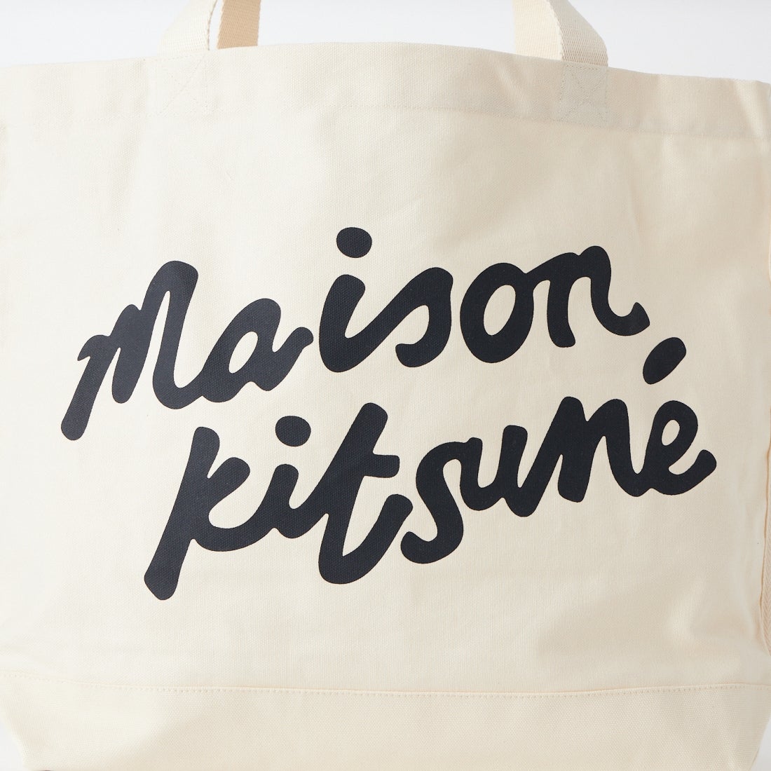 MAISON KITSUNE [メゾン キツネ] ハンドライティング トートバッグ [PW05124WW9042] P700 ECRU