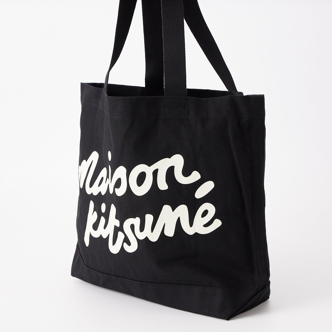 MAISON KITSUNE [メゾン キツネ] ハンドライティング トートバッグ [PW05124WW9042] P199 BLACK