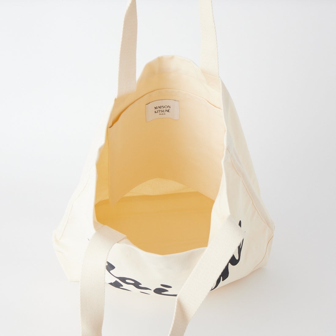 MAISON KITSUNE [メゾン キツネ] ハンドライティング トートバッグ [PW05124WW9042] P700 ECRU