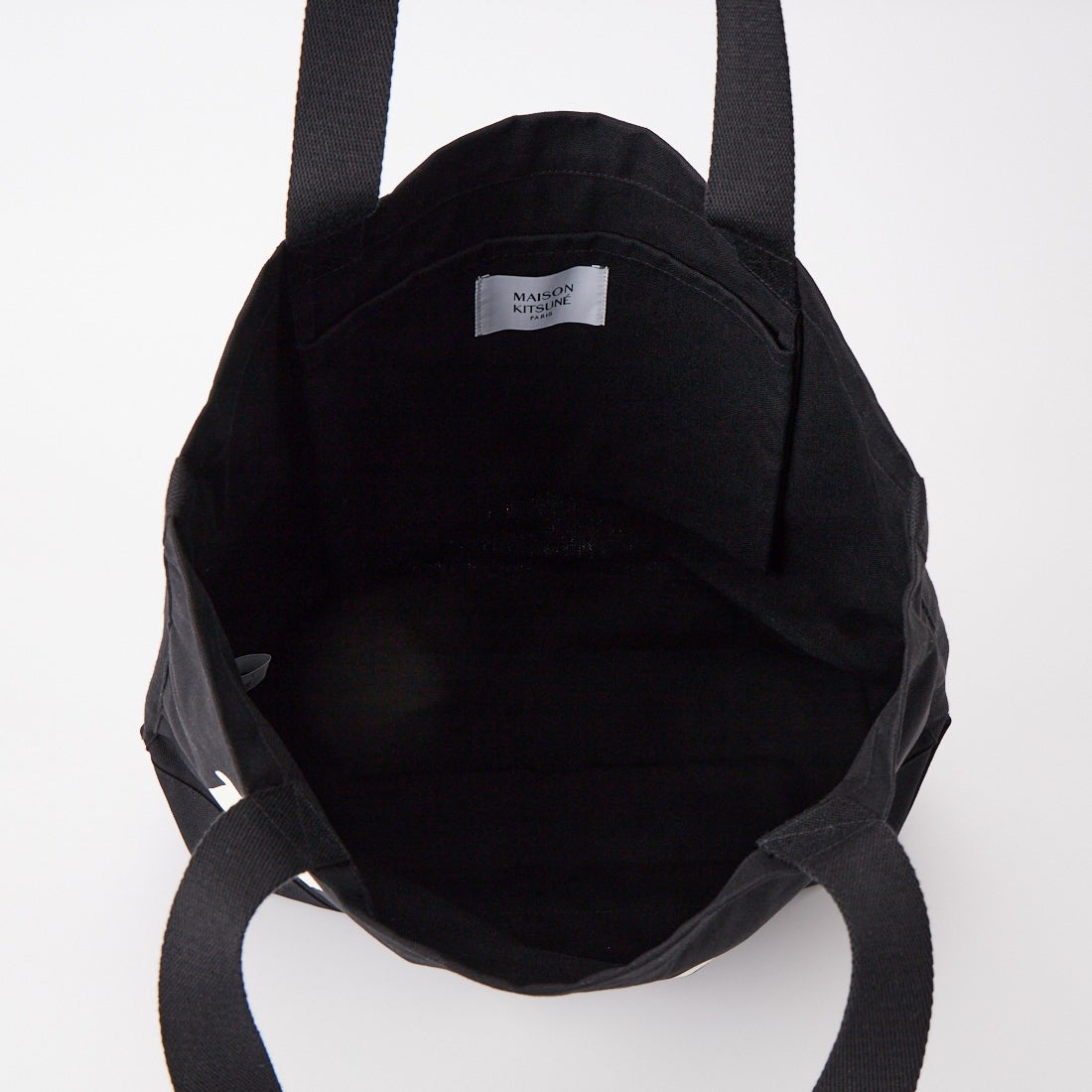 MAISON KITSUNE [メゾン キツネ] ハンドライティング トートバッグ [PW05124WW9042] P199 BLACK