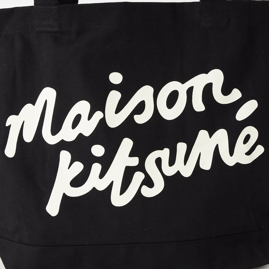 MAISON KITSUNE [メゾン キツネ] ハンドライティング トートバッグ [PW05124WW9042] P199 BLACK