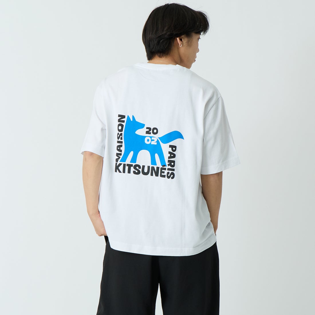 P100 WHITE&&モデル身長：179cm 着用サイズ：M&&