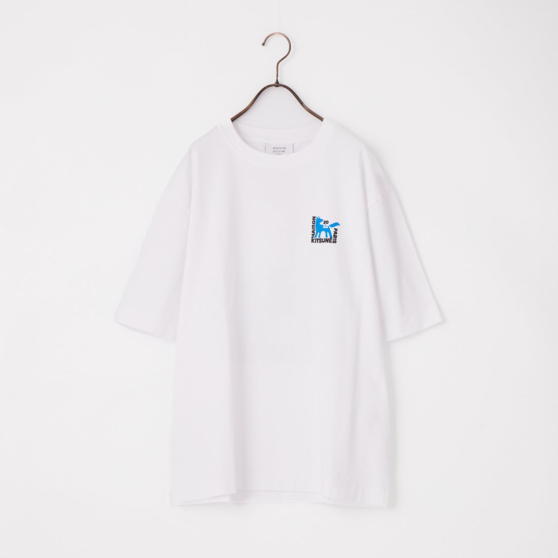 MAISON KITSUNE [メゾン キツネ] ギャラリーフォックス オーバーサイズTシャツ [QM00111KJ0119] P100 WHITE