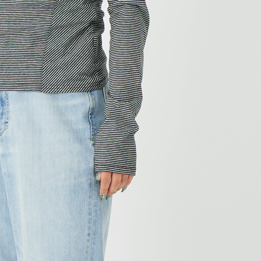 MAISON SPECIAL [メゾンスペシャル] 2WAYトップス [21261415803] C.GRY &&モデル身長：162cm 着用サイズ：F&&