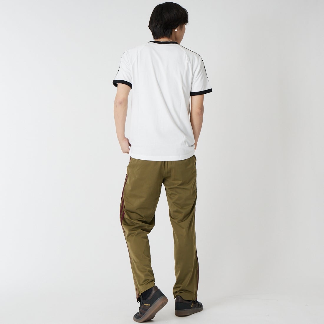 adidas Originals [アディダス オリジナルス] スリーストライプTシャツ [DB785] KE3537 &&モデル身長：179cm 着用サイズ：L&&