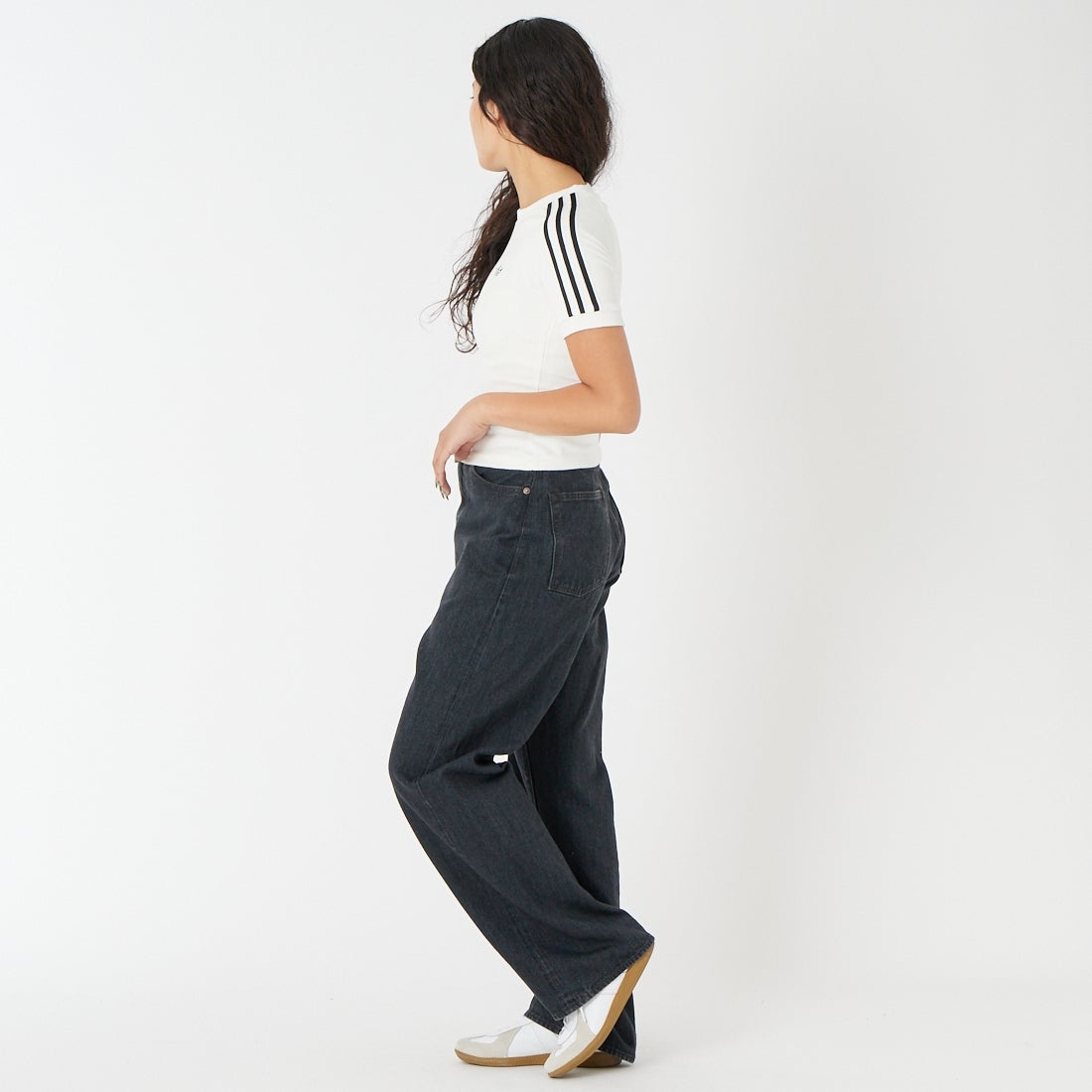 adidas Originals [アディダス オリジナルス] テリータオルカリTシャツ [P7580] KD1411 &&モデル身長：162cm 着用サイズ：M&&