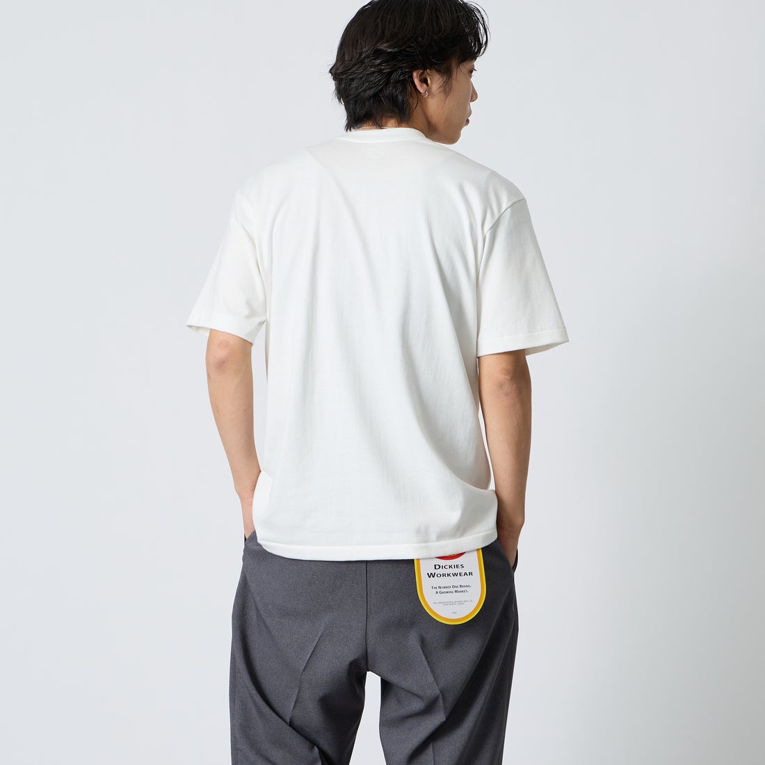 Hanes [ヘインズ] 1P SHIRO クルーネックTシャツ [HM1-D201] 010 WHITE &&モデル身長：179cm 着用サイズ：XL&&