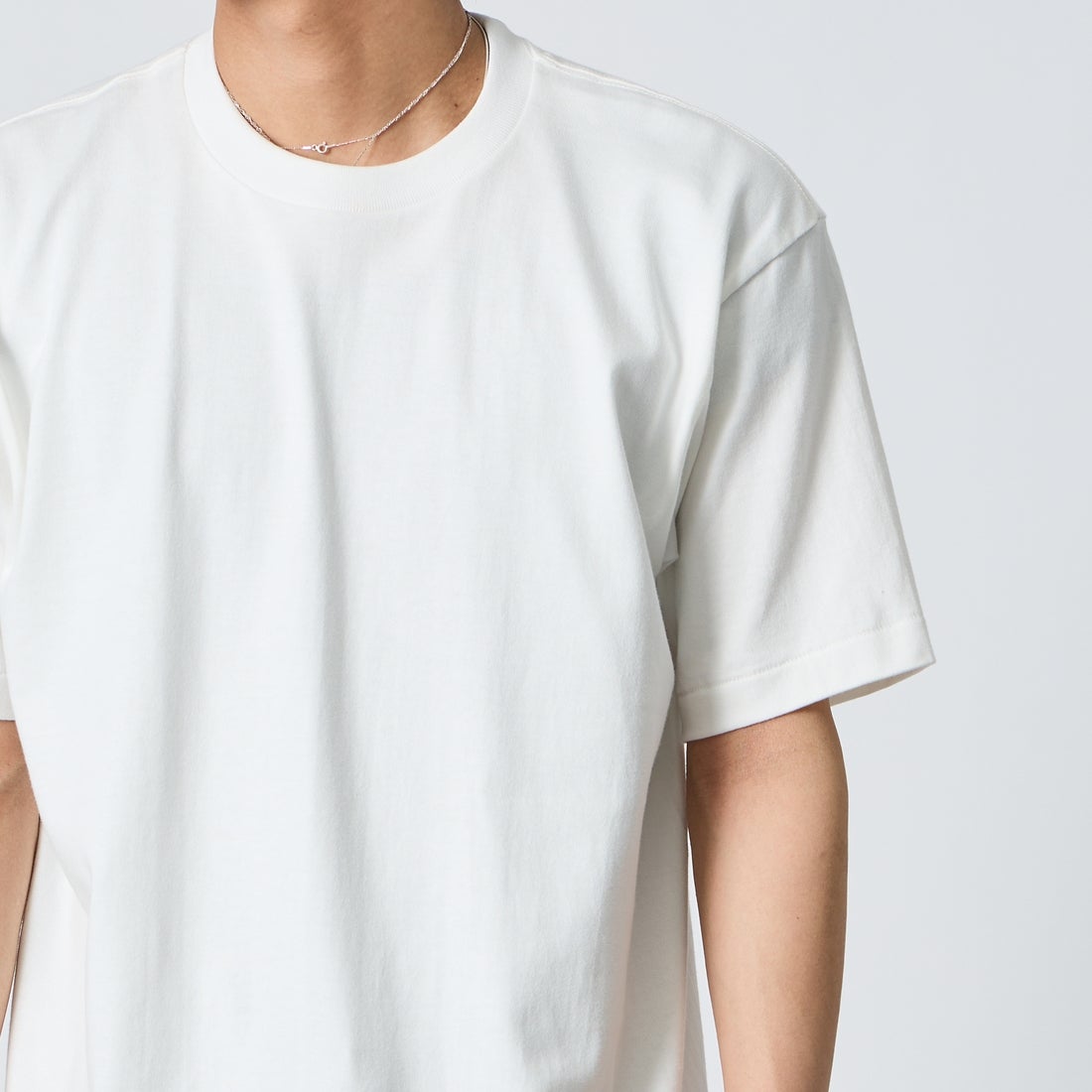 Hanes [ヘインズ] 1P SHIRO クルーネックTシャツ [HM1-D201] 010 WHITE &&モデル身長：179cm 着用サイズ：XL&&