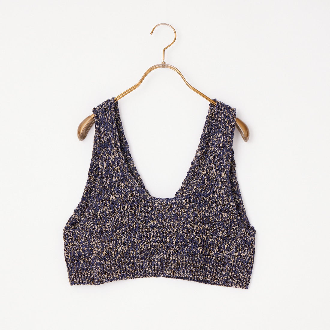 UNFIL [アンフィル] ダブルハニカムメッシュニット クロップドベスト [WXSP-UW114] NAVY MIX