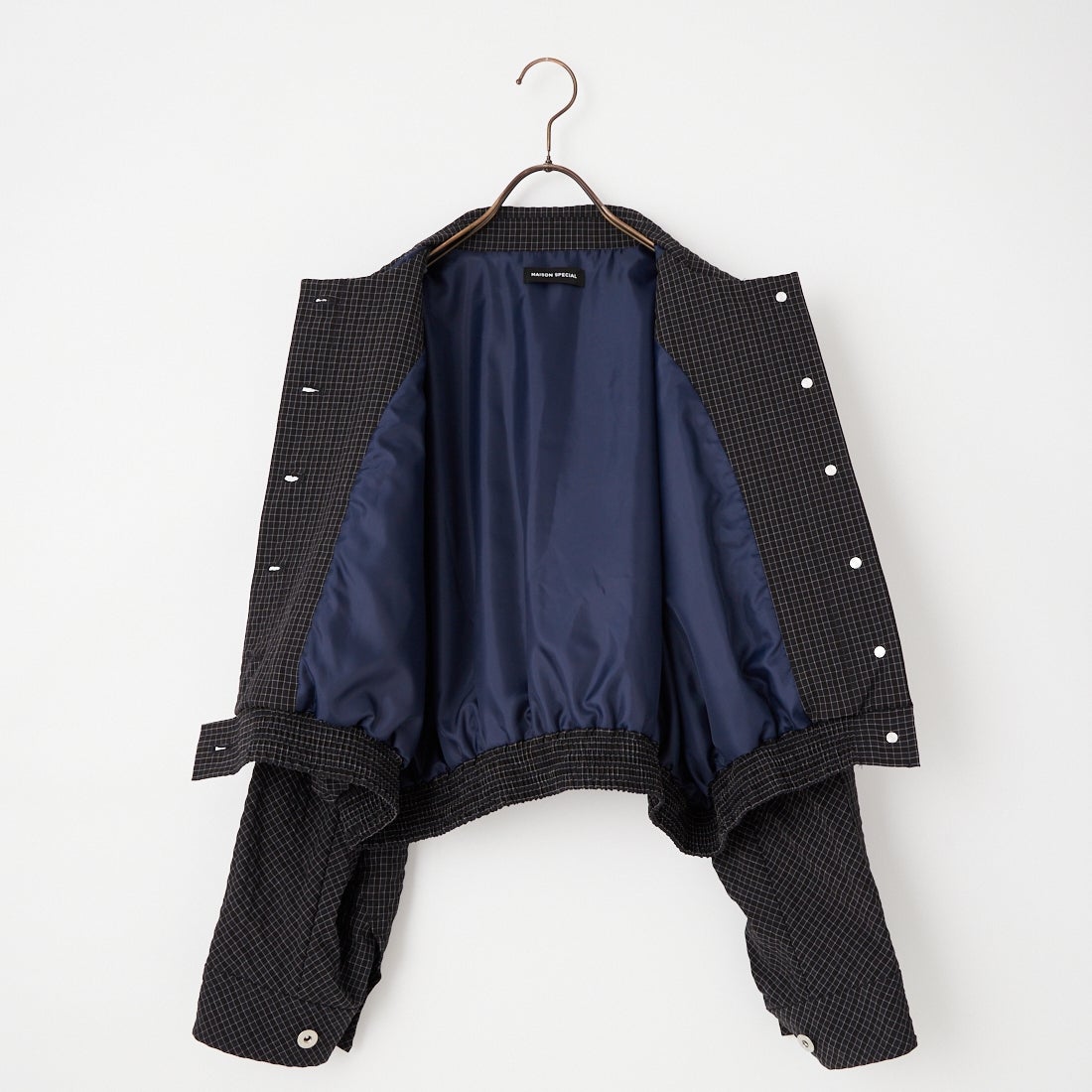 MAISON SPECIAL [メゾンスペシャル] レイヤードチェックブルゾン [21261215307] NVY