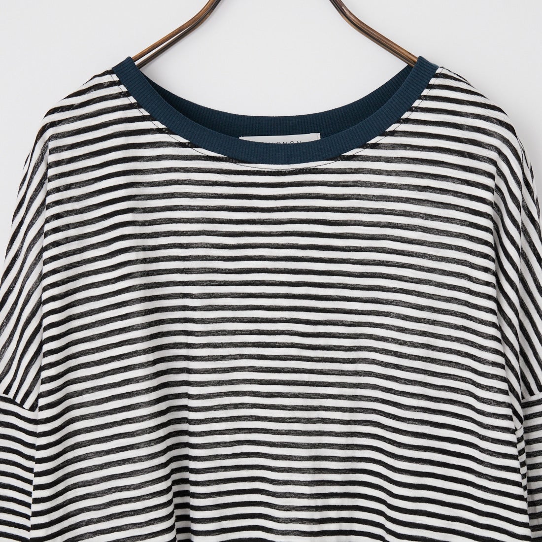 CHIGNON [シニヨン] シアーボーダーTシャツ [8461-107KK] BLACK