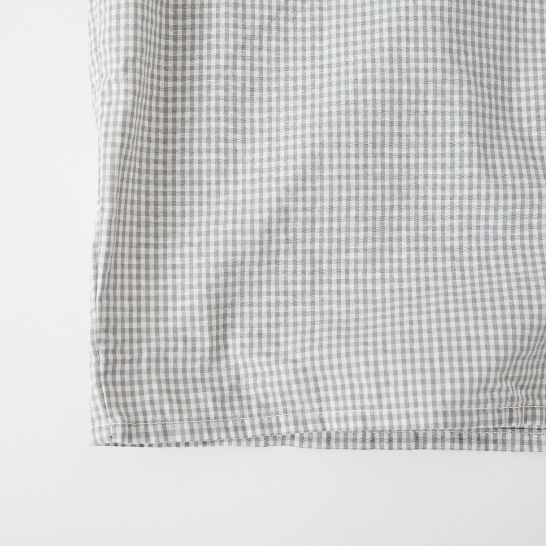 mizuiro ind [ミズイロインド] チェックフリルギャザーカラーシャツ [1-230152] 91 GRAY