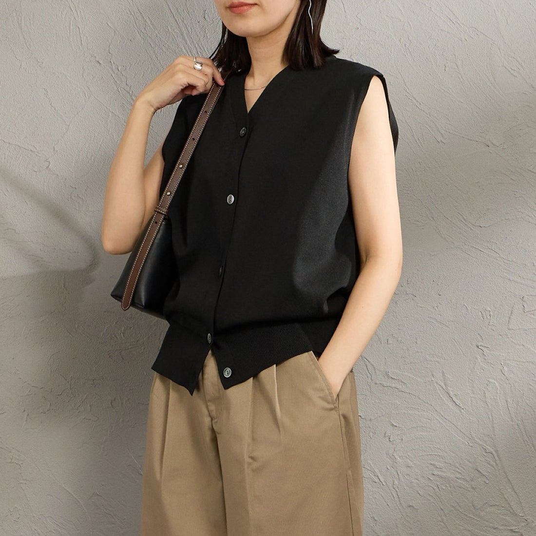 99 BLACK&&モデル身長：160cm 着用サイズ：F&&