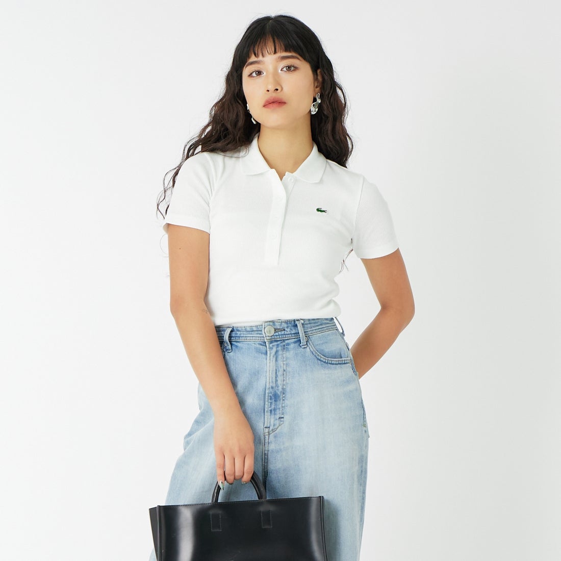 LACOSTE [ラコステ] タイトフィットリブニットポロシャツ [DF5377]