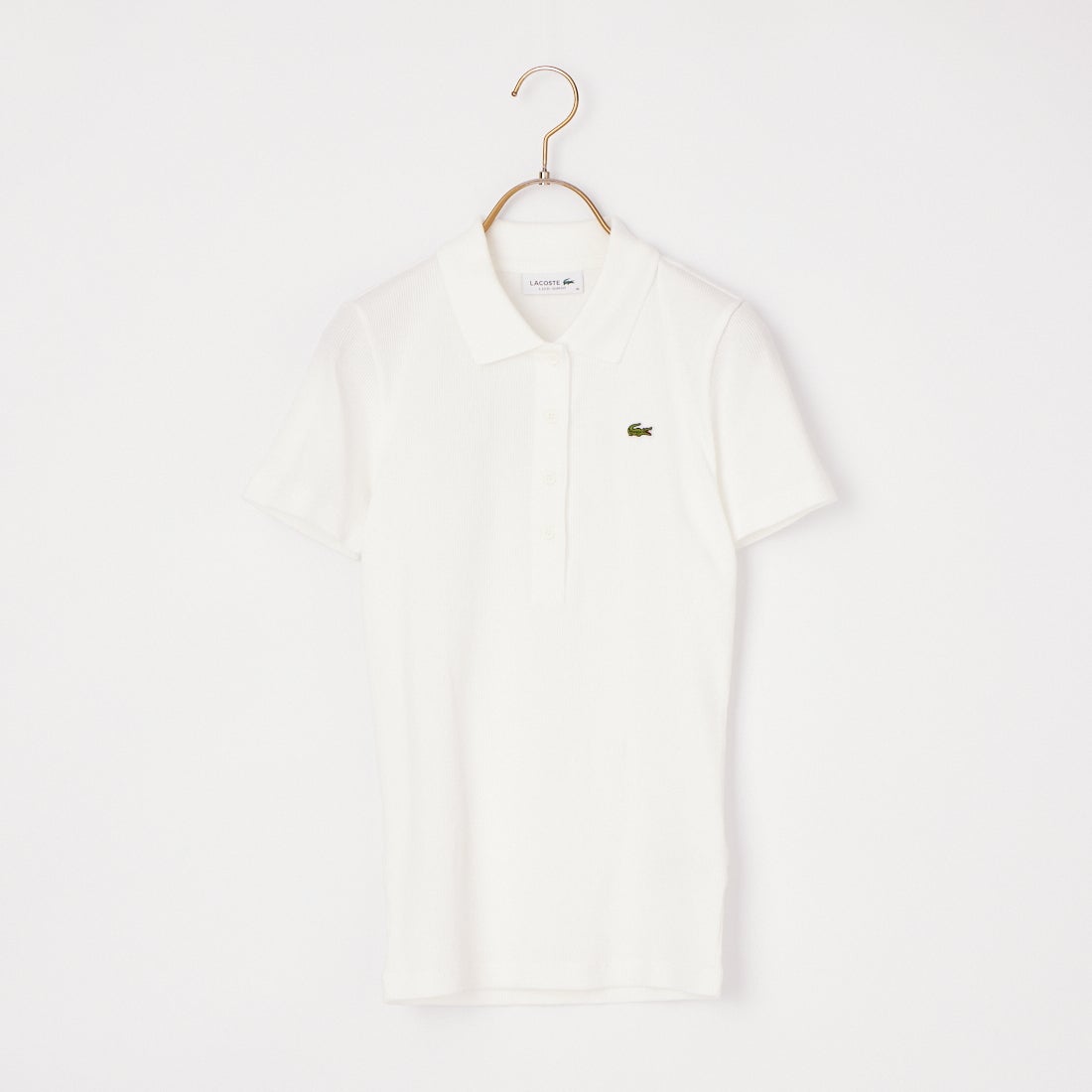 LACOSTE [ラコステ] タイトフィットリブニットポロシャツ [DF5377] 70V FLOUR