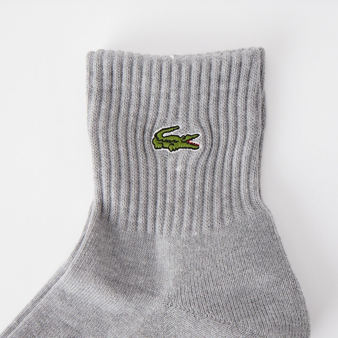 LACOSTE [ラコステ] ワニロゴパッチリブソックス [RA484] 484 A.CHIN