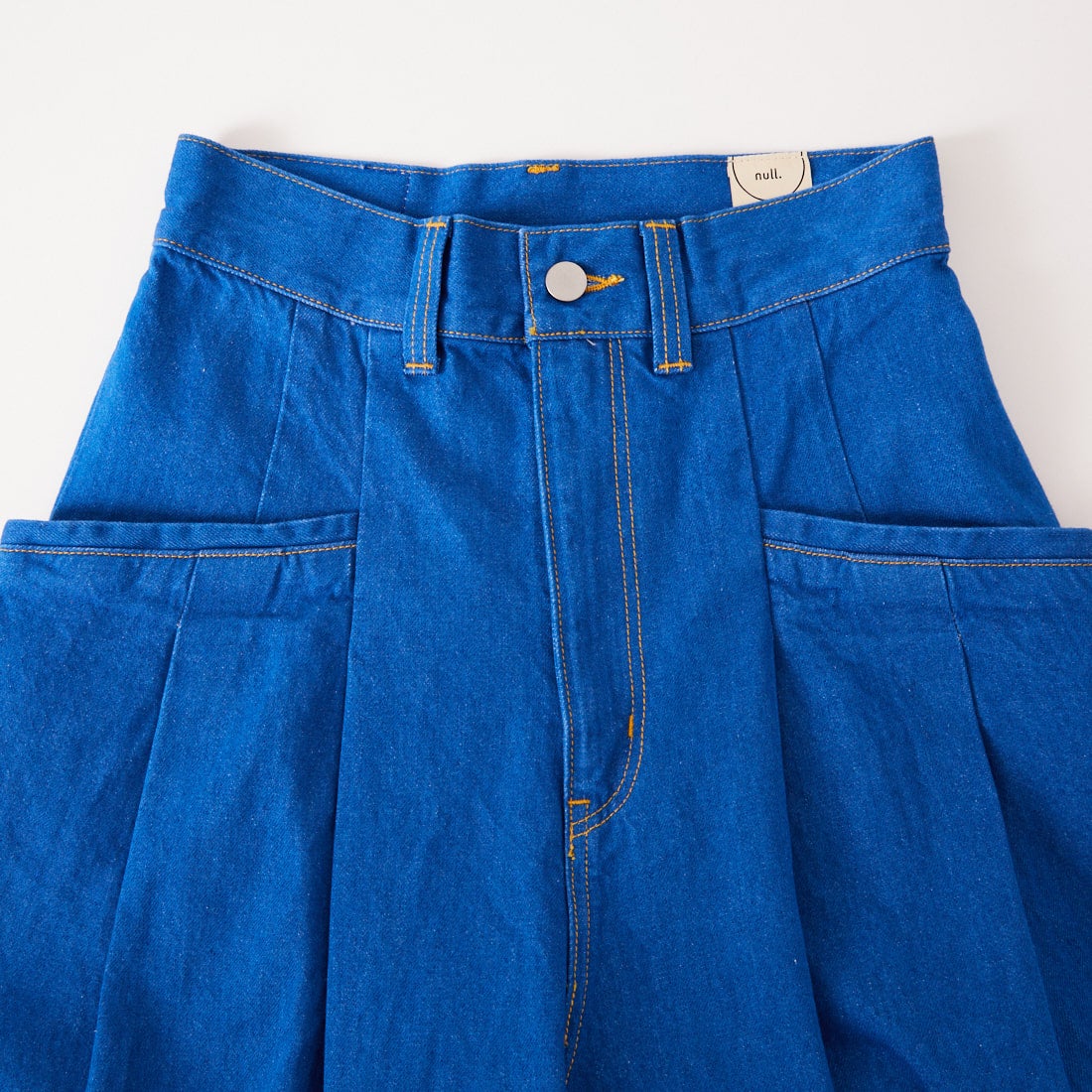 null. [ヌル] ポケットデザインデニムパンツ [153WFP261110] LBLU