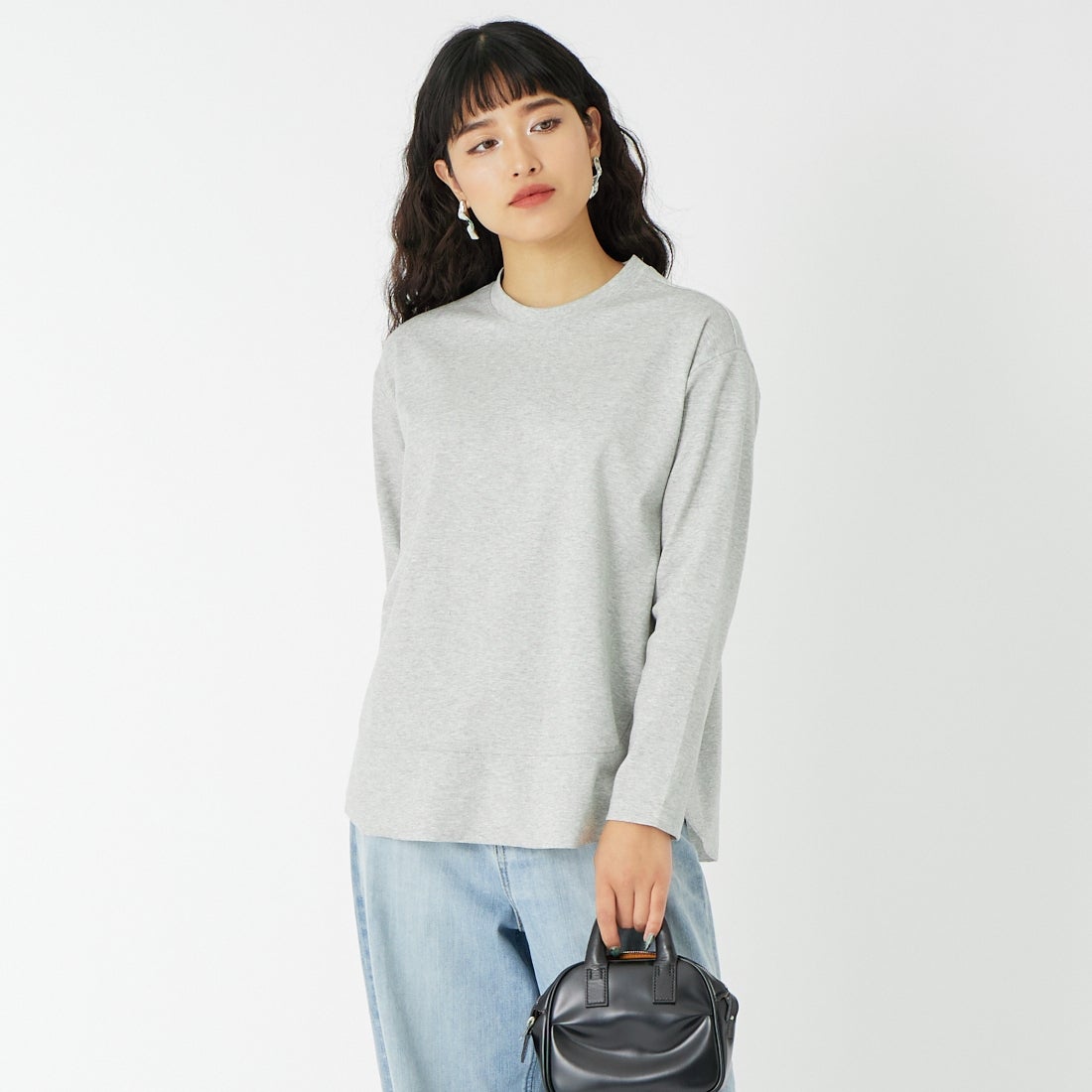 001 ﾓｸｸﾞﾚｰ&&モデル身長：162cm 着用サイズ：F&&