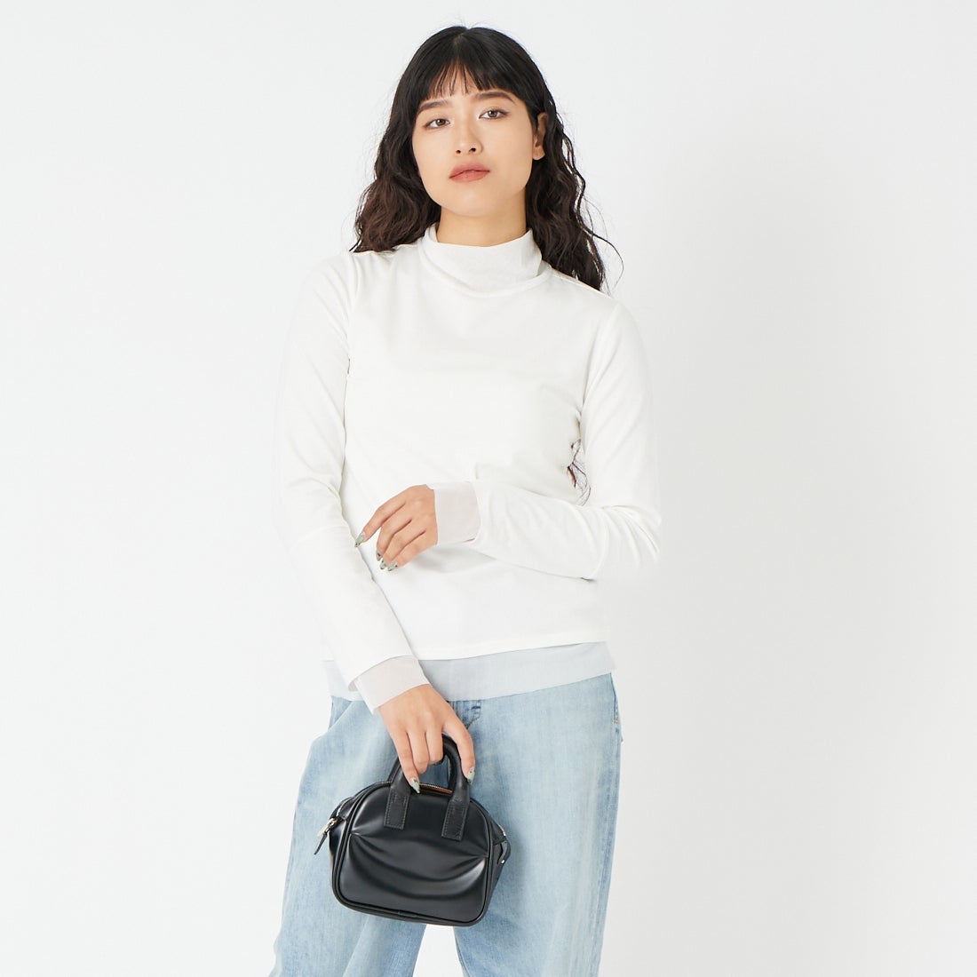 031 ｵﾌﾎﾜｲﾄ&&モデル身長：162cm 着用サイズ：ONE SIZE&&