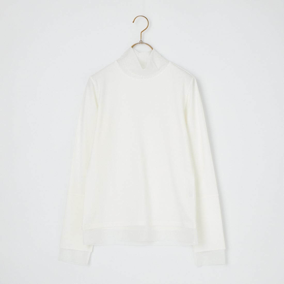 DIGNITE COLLIER [ディニテコリエ] チュール切替ハイネックカットソー [80990220] 031 ｵﾌﾎﾜｲﾄ