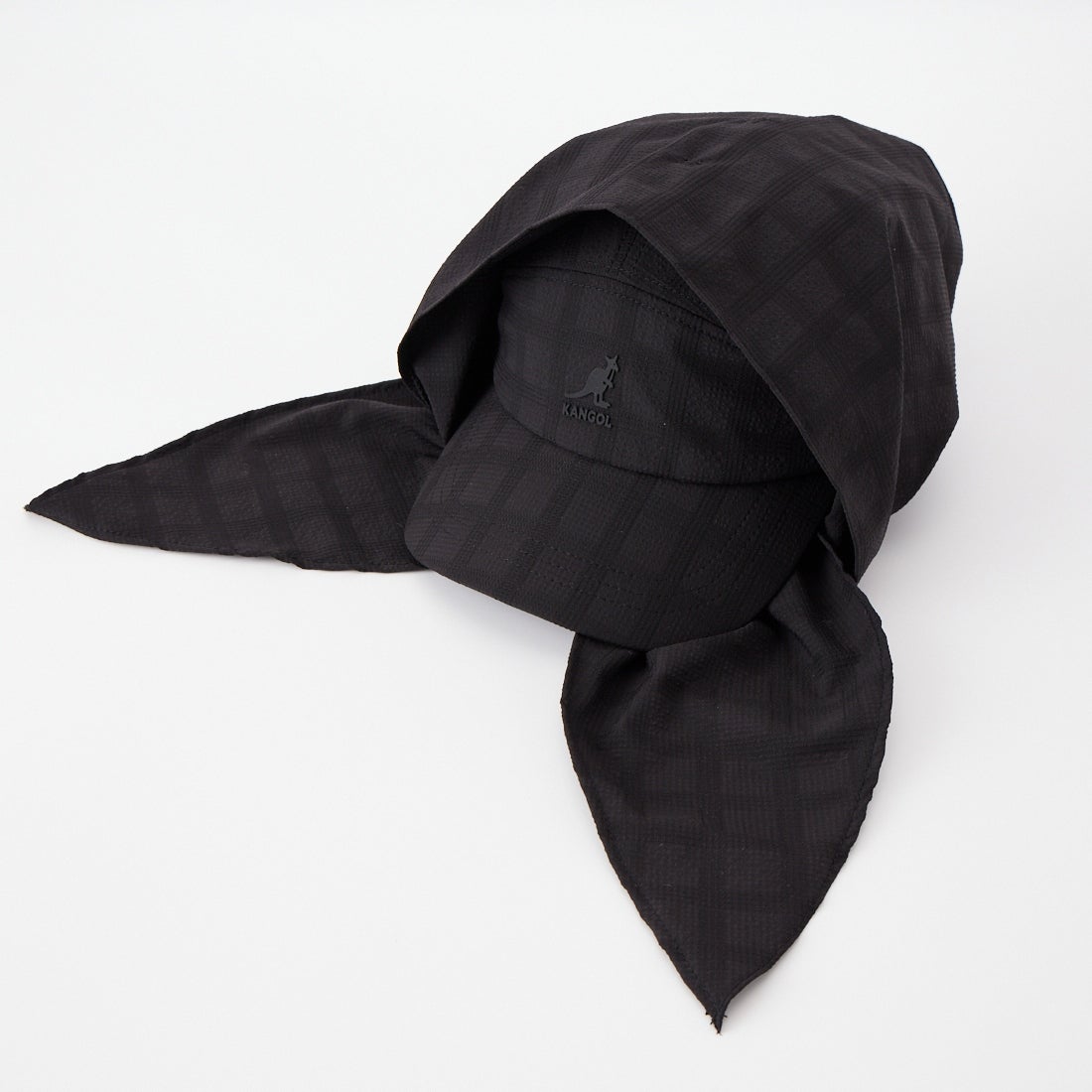 KANGOL [カンゴール] シアサッカードレープ5パネルキャップ [261069625] 01 BLACK