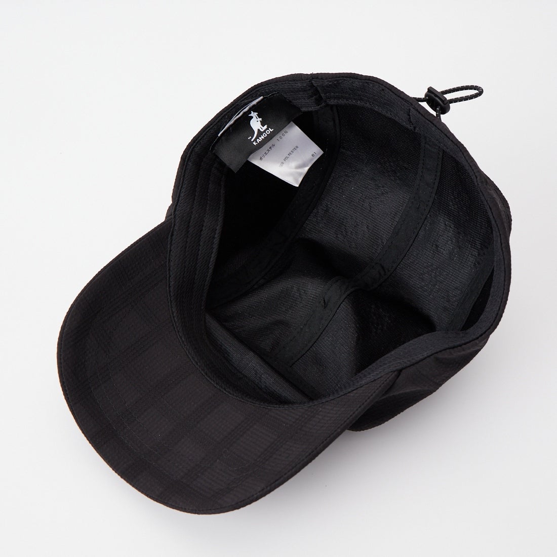 KANGOL [カンゴール] シアサッカードレープ5パネルキャップ [261069625] 01 BLACK