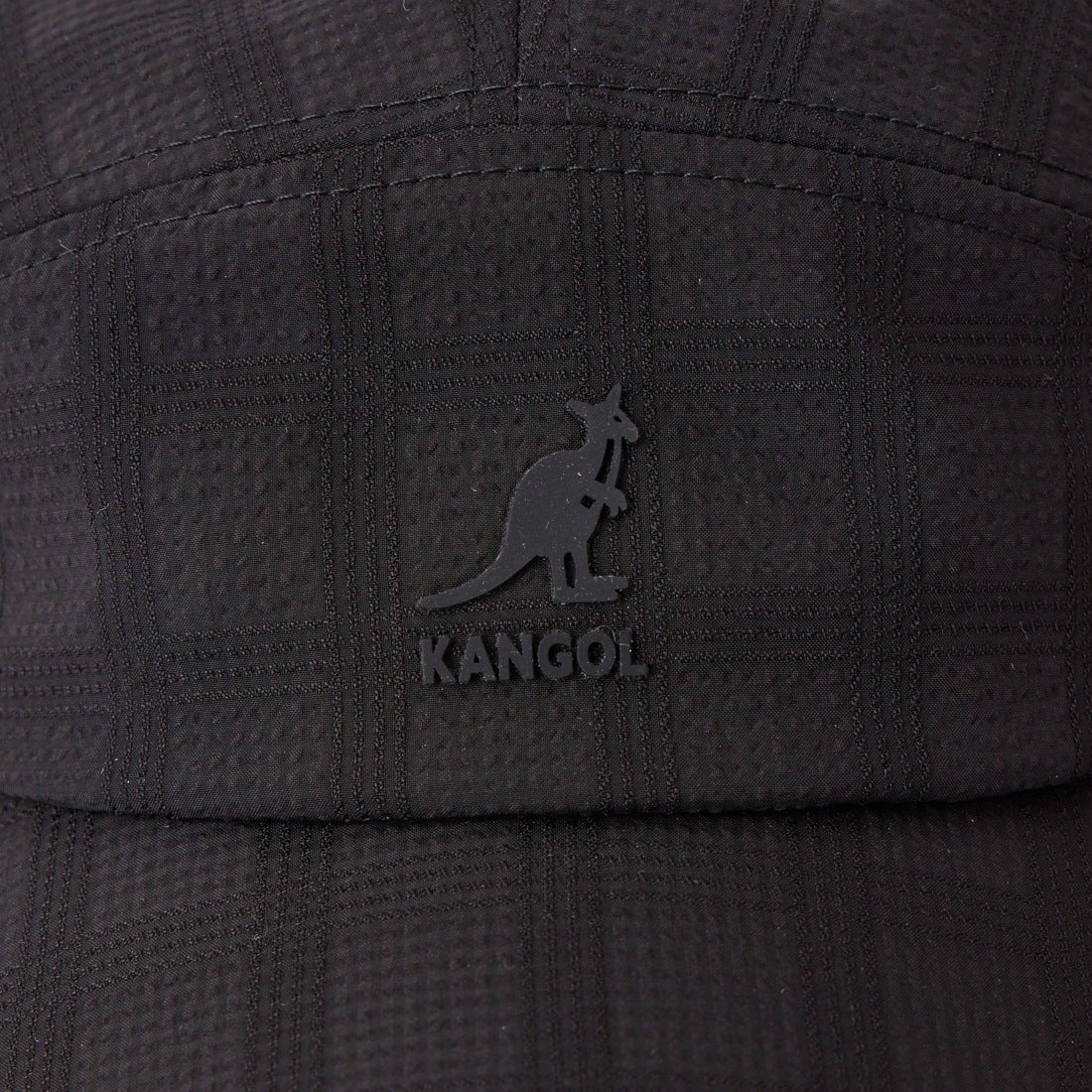 KANGOL [カンゴール] シアサッカードレープ5パネルキャップ [261069625] 01 BLACK