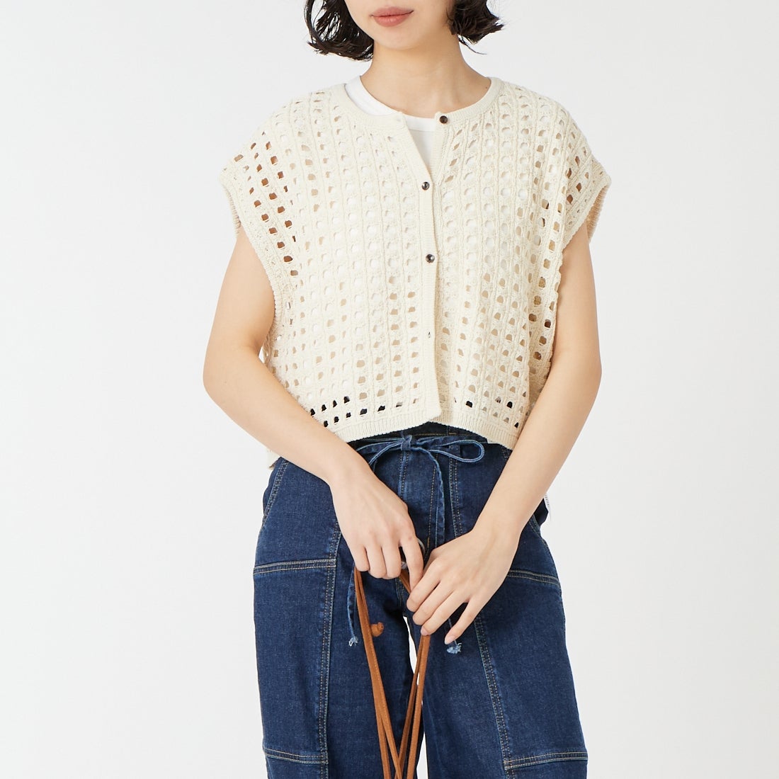 O/WHITE&&モデル身長：162cm 着用サイズ：F&&