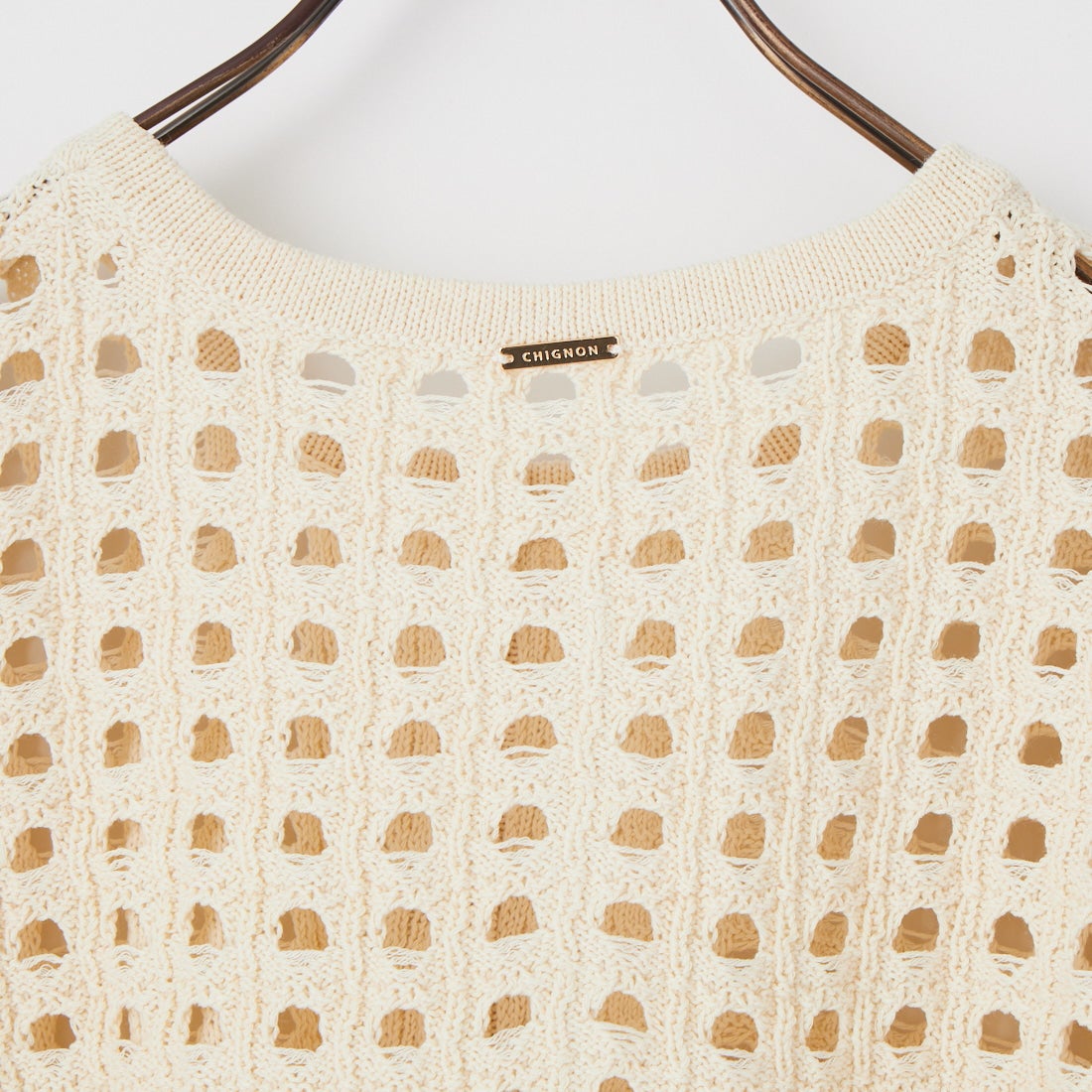 CHIGNON [シニヨン] メッシュボックスニットベスト [9561-098DP] O/WHITE