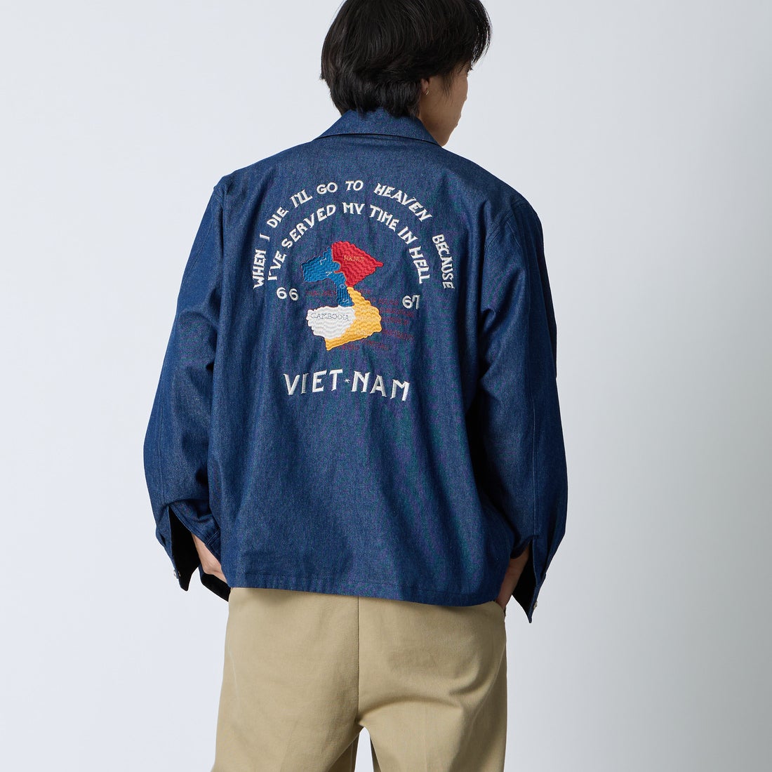 INDIGO DEN&&モデル身長：179cm 着用サイズ：L&&