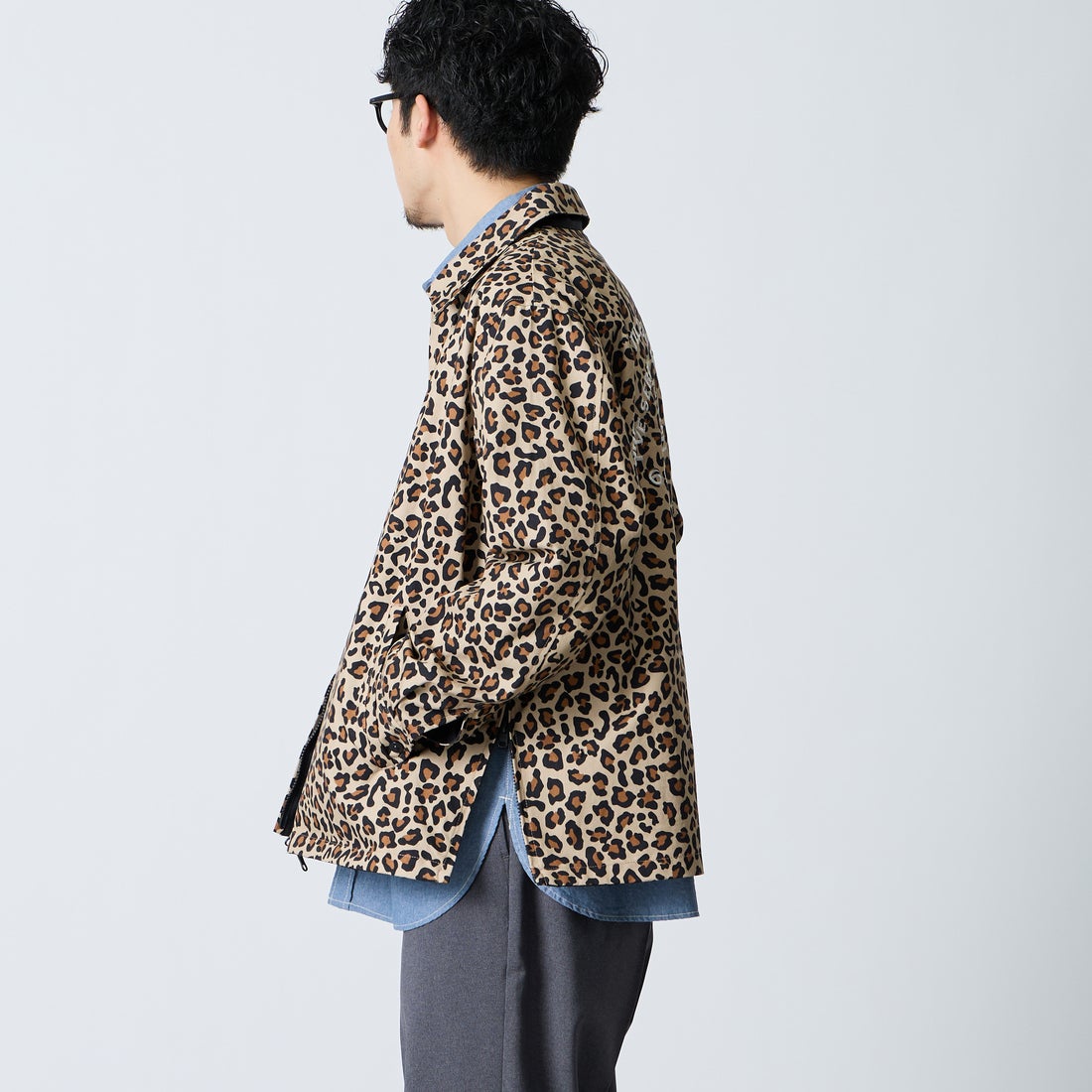 TAION [タイオン] ノンダウン リバーシブルベトナムジャケット [TAION-NDBS03JS] LEOPARD &&モデル身長：168cm 着用サイズ：M&&