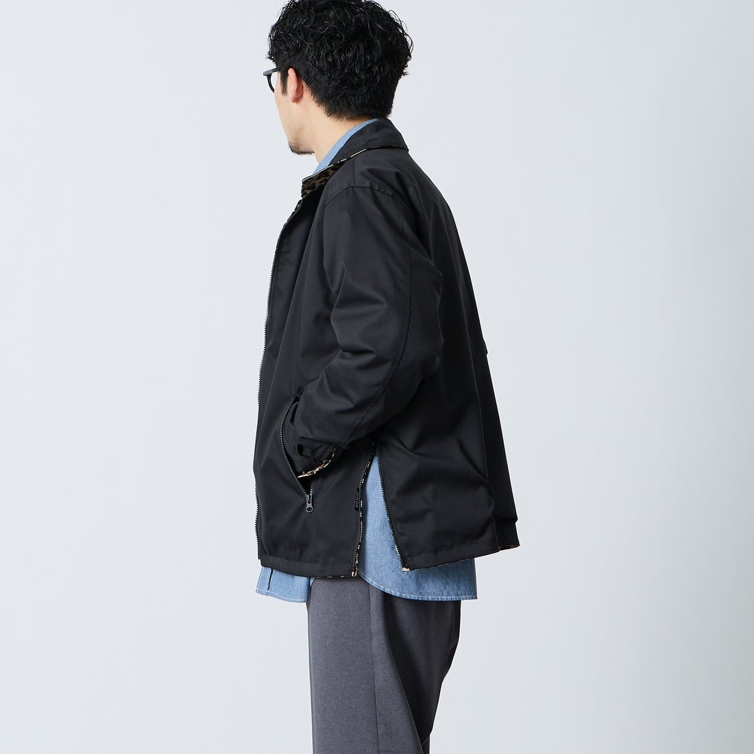 TAION [タイオン] ノンダウン リバーシブルベトナムジャケット [TAION-NDBS03JS] LEOPARD &&モデル身長：168cm 着用サイズ：M&&