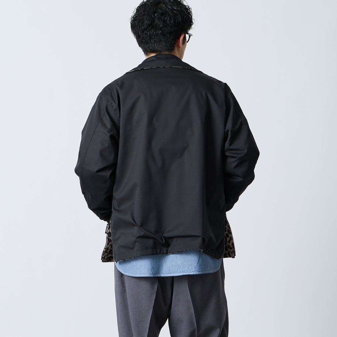 TAION [タイオン] ノンダウン リバーシブルベトナムジャケット [TAION-NDBS03JS] LEOPARD &&モデル身長：168cm 着用サイズ：M&&