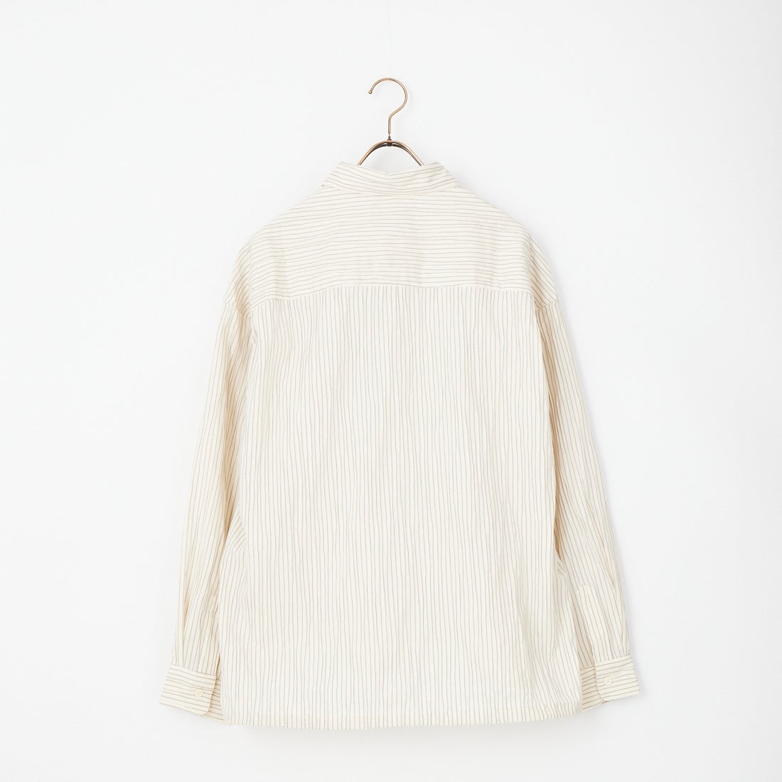 SLICK [スリック] ピンストライプタックジャガード ドローストリングシャツ [5120223] 900 WHITE