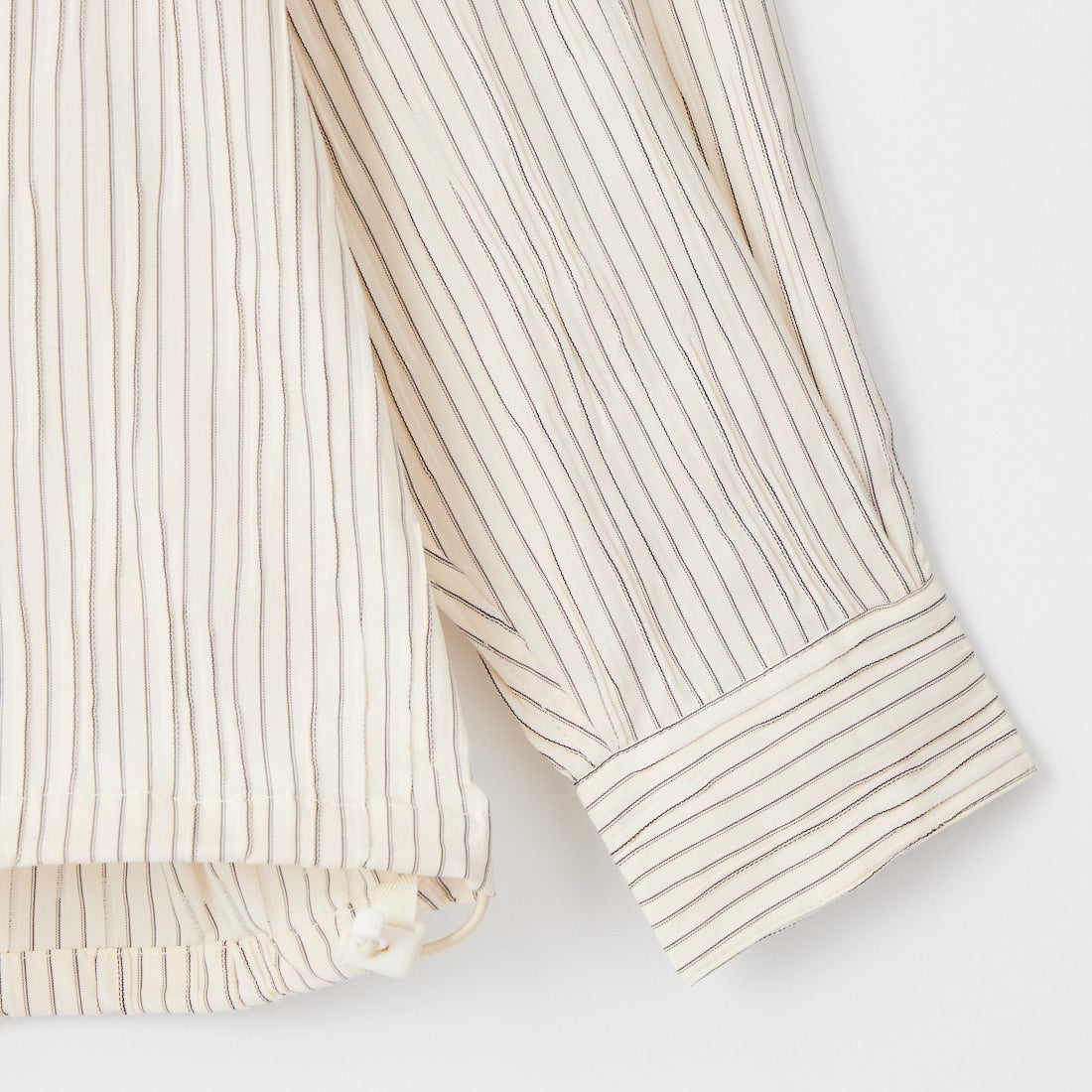 SLICK [スリック] ピンストライプタックジャガード ドローストリングシャツ [5120223] 900 WHITE