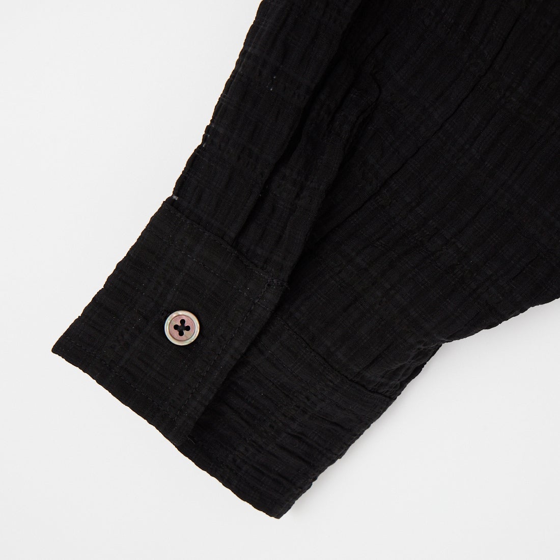 SLICK [スリック] シアーチェック ドルマンスリーブレギュラーシャツ [5120227] 700 BLACK