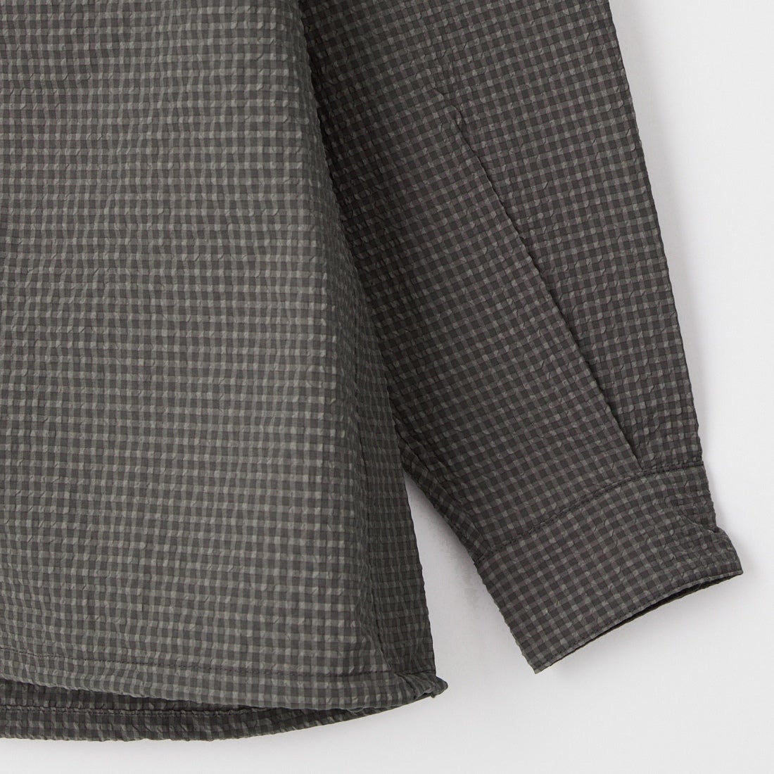 SLICK [スリック] シアサッカーギンガムチェック ドローストリングシャツ [5120224] 720 COAL B