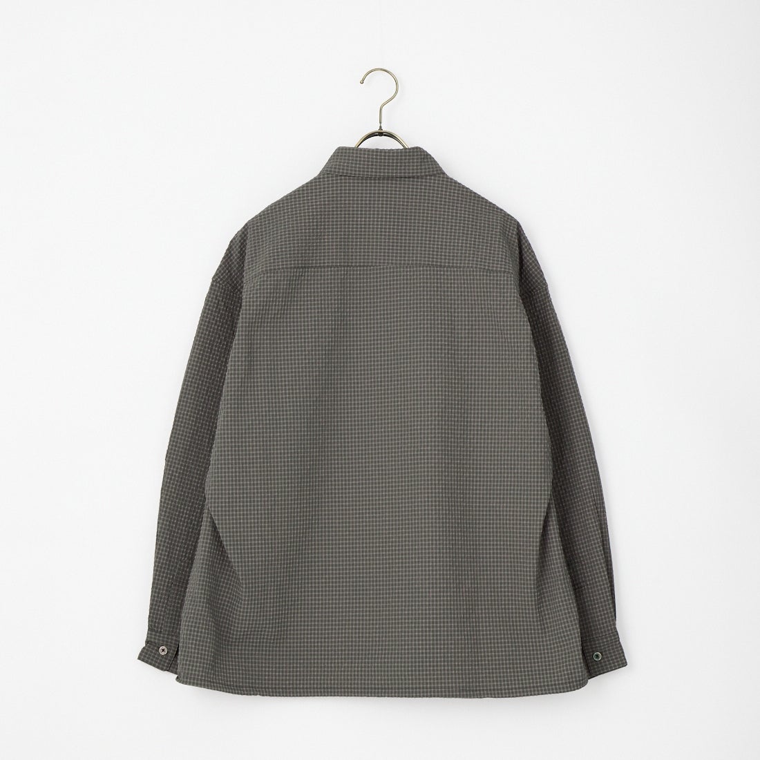 SLICK [スリック] シアサッカーギンガムチェック ドローストリングシャツ [5120224] 720 COAL B
