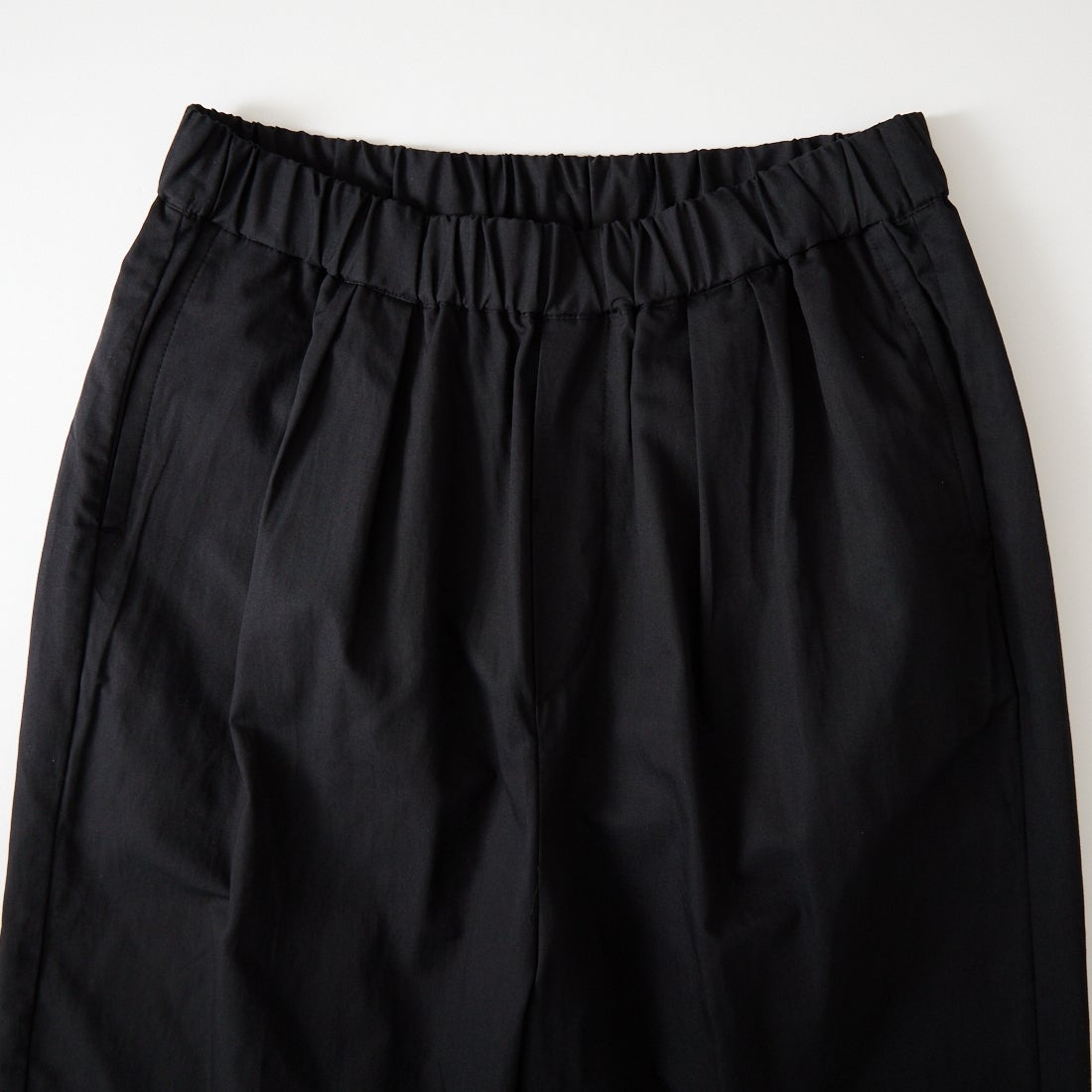 maison de soil [メゾンドソイル] コットンリネンダイウェザー 2タックテーパードイージーパンツ [GNMDS2501CLW] 9900 BLACK