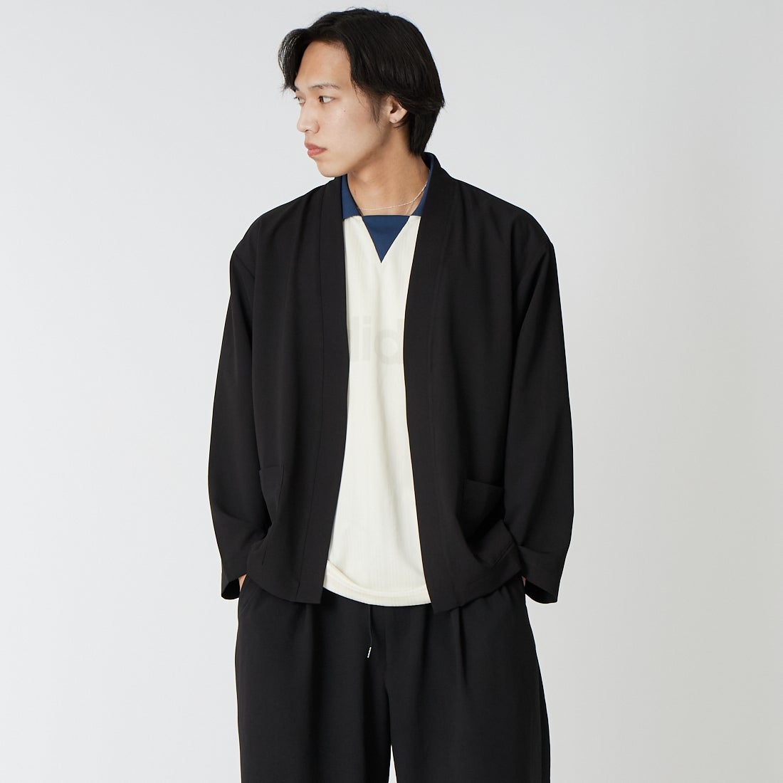 SLICK [スリック] トロピカルストレッチ ボタンレスカーディガン
