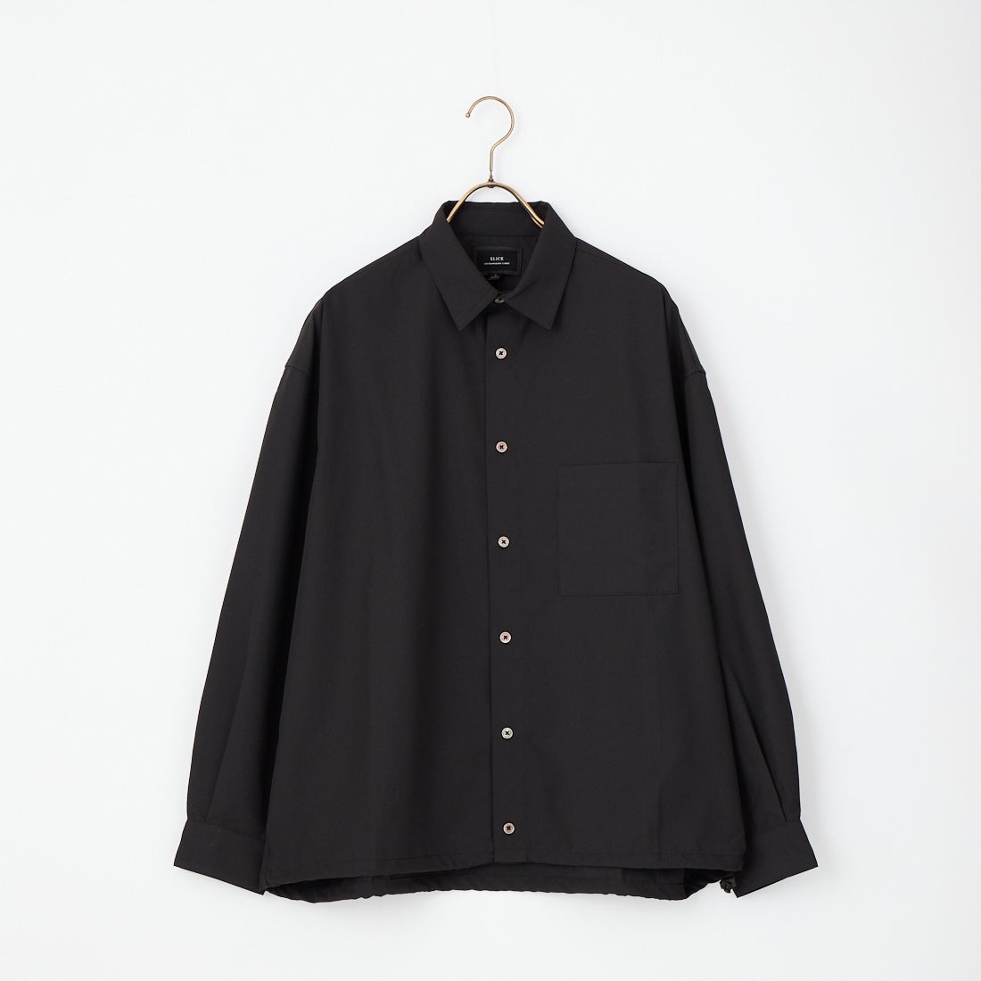 SLICK [スリック] コットンライクブロード ドローストリングシャツ [5121072] 700 BLACK