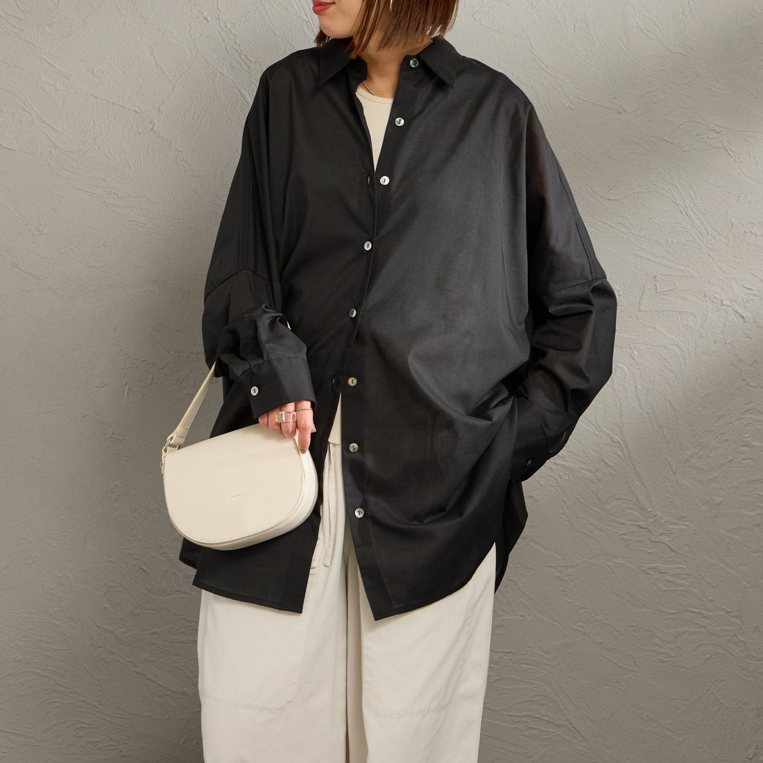 99 BLACK&&モデル身長：159cm 着用サイズ：F&&