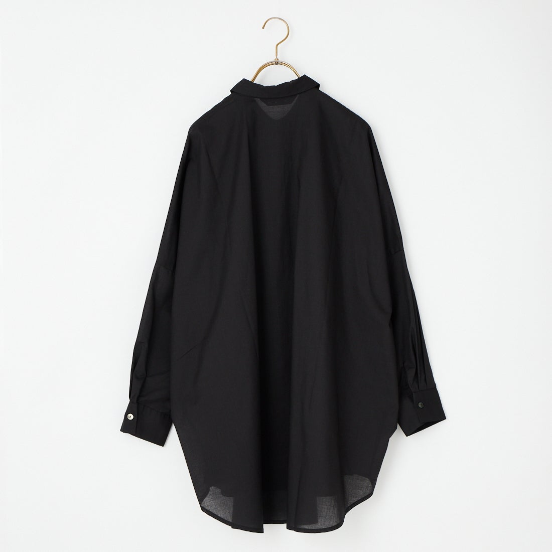 mizuiro ind [ミズイロインド] T/Cシアーワイドシャツ [1-230162] 99 BLACK