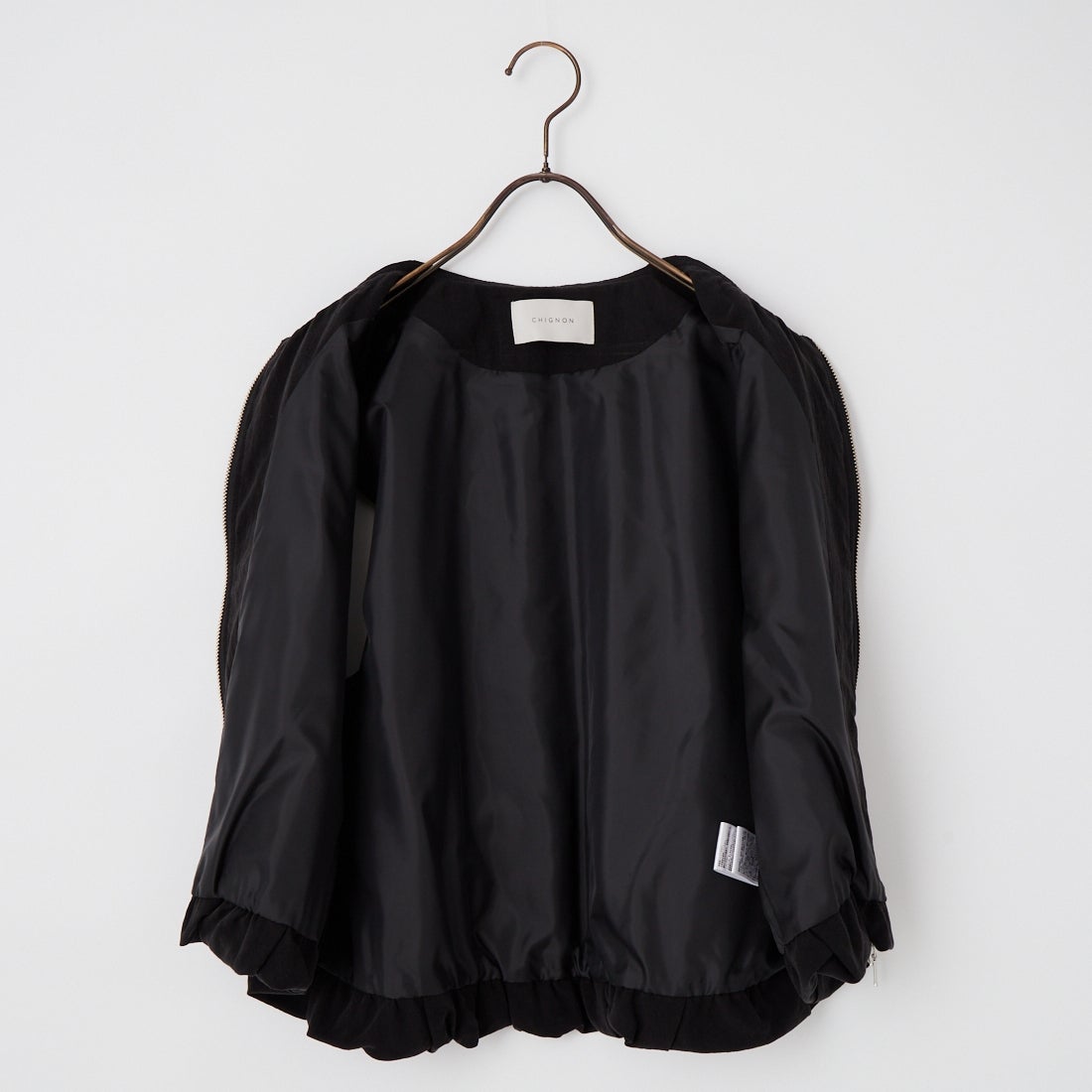 CHIGNON [シニヨン] ダブルジップバルーンジレ [4261-025MK] BLACK